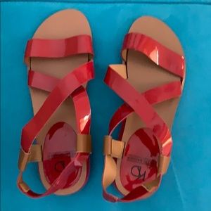 EUC/NWOB Kelsi Dagger red patent sandals size 7.5M